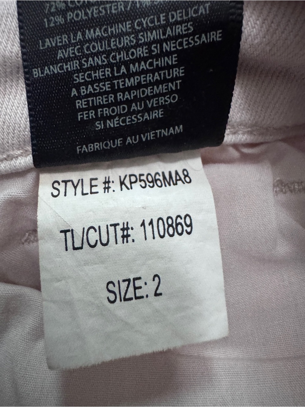 Kut Cameron Straight Leg Light Rose Ankle Crop Raw Hem Cuffed Jeans Size 2 EUC - Picture 4 of 4